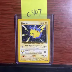 Pokemon Pikachu 70/111 Neo Genesis Common Pokemon Card Unlimited Vintage c407 - Image 1