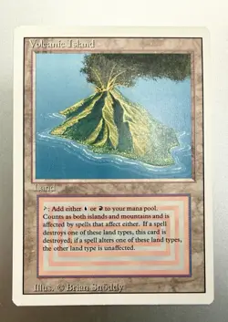 Magic The Gathering Volcanic Island Dual Land Revised Edition - Image 1