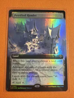 Petrified Hamlet Extended Art Foil R 362 - MTG Secrets of Strixhaven - Image 1