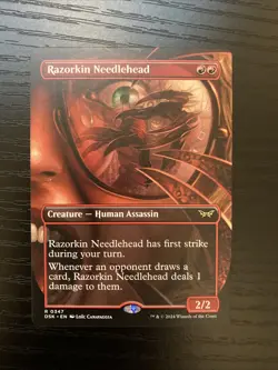 Razorkin Needlehead Borderless 0347 Duskmourn House of Horror Rare MTG DSK EN NM - Image 1