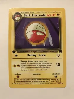 Dark Electrode 1st Edition 34/82 - Team Rocket Pokemon Card - Image 1