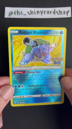 Radiant Blastoise 018/078 HOLO RARE | Pokemon GO | Near Mint Condition - Image 2