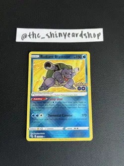 Radiant Blastoise 018/078 HOLO RARE | Pokemon GO | Near Mint Condition - Image 3
