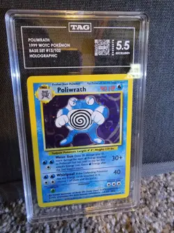 Pokemon TCG Poliwrath 13/102 Holo Rare Unlimited Base Set - Image 1