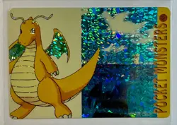 DRAGONITE RISES Pocket Monsters Pokemon Japanese Anime Vending Prism Sticker NM - Image 1