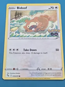 Bidoof 059/078 Pokemon GO Regular NM - Image 1