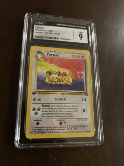 1999 POKEMON JUNGLE 1ST EDITION #42 - PERSIAN CGC 9 - Image 1