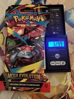 (VERY HEAVY) 32.99g Pokemon TCG Mega Evolution Sleeved Booster Pack (SEALED)✅ - Image 1