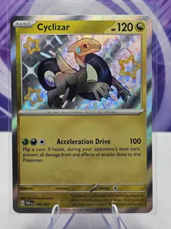 Pokemon TCG Cyclizar 195/091 Paldean Fates Holo Shiny Rare NM - Image 1