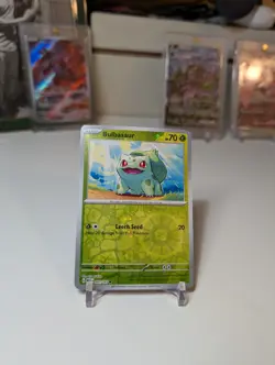 Pokemon Costco 151 Cosmos And Reverse Foil Promo Bulbasaur 001/165 US Exclusive - Image 1