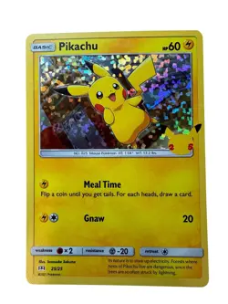 Pokemon PIKACHU 25/25 HOLO 25th Anniversary Mcdonalds Promo 2021 Pack Fresh Mint - Image 3