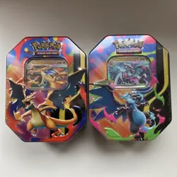 Pokemon TCG - Mega Charizard X Ex And Y Ex Bundle 2x Tins - Brand New & Sealed - Image 1