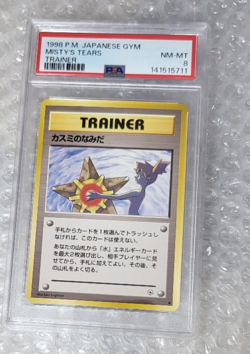 1998 Pokemon TCG Japanese Gym Misty's Tears Trainer PSA 8 NM-MT - Image 1