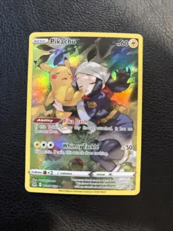 Pokemon TCG Pikachu TG05/TG30 Lost Origin Trainer Gallery Ultra Rare Holo - Image 1