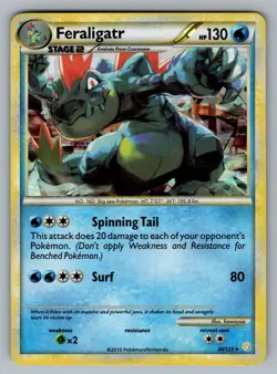 Feraligatr (Cracked Ice Holo) 20/123 Holo Deck Exclusives Pokemon MP Holo - Image 1