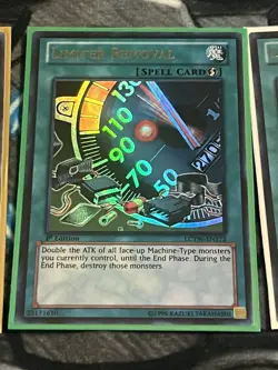 YUGIOH 3x Limiter Removal LCYW-EN172 Ultra Rare Legendary Yugis World - Image 2