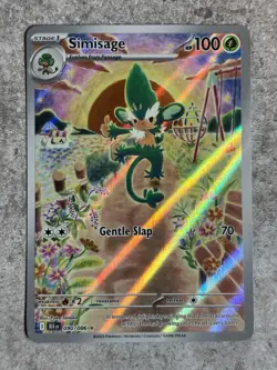 Pokemon Simisage Full Art Holo Card 090/086 Sv Black Bolt 100 HP 70 Attack Grass - Image 1