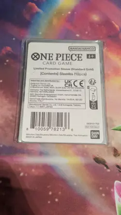 One Piece Card Game Official Limited Promo Sleeves (Standard Gold) (10-Pack) - Image 2