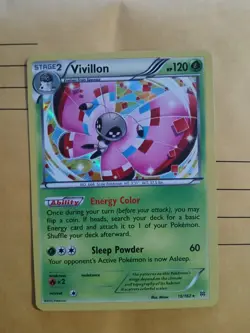 Vivillon 15/162 Breakthrough Holo Rare Pokemon Card - Image 1