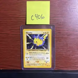 Pokemon Pikachu 70/111 Neo Genesis Common Pokemon Card Unlimited Vintage c406 - Image 1