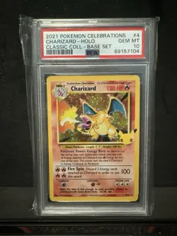 Pokemon Charizard 4/102 Celebrations Classic Collection Holo Rare Card PSA 10 - Image 1