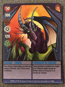 Bakugan Gundalian Invaders | Dharak Power 🔵 Blue Ability Card | McD 2/16 - Image 3