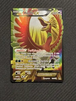 Pokemon TCG Ho-Oh EX HP Full Art Ultra Holo Rare Card 121/122 XY Breakpoint 2016 - Image 1