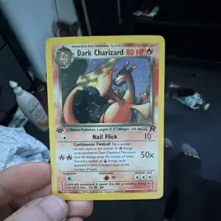 Pokemon Dark Charizard 4/82 Team Rocket Holo Rare 1st Edition Stage 2 80 HP - Image 1