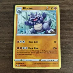 Rhydon 098/202 - NM Sword & Shield - 2020 Uncommon Pokemon TCG Card - Image 1