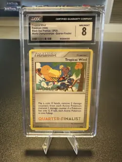 2008 Pokemon World Championships Tropical Wind Quarter-Finalist CGC 8 PROMO - Image 1
