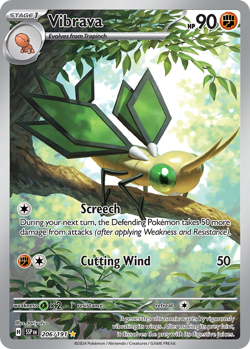VIBRAVA 206/191 ILLUSTRATION RARE SURGING SPARKS POKEMON NEAR MINT - Image 1