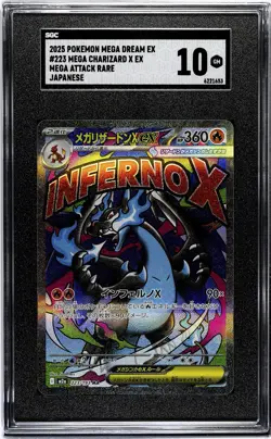 2025 POKEMON JAPANESE M2A-MEGA DREAM EX #223 MEGA CHARIZARD X EX SGC 10 - Image 1