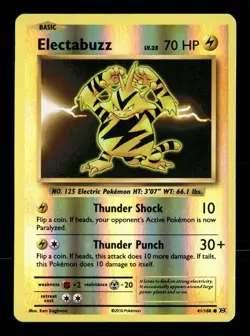 Electabuzz Evolutions 41/108 Pokemon Reverse Holo Heavily Played Ken Sugimori - Image 1