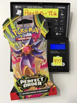 (HEAVY)🔥 31.60g Pokemon Perfect Order Sleeved Booster Pack Factory Sealed✅ - Image 1