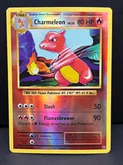 Charmeleon 10/108 Uncommon Evolutions Pokemon Reverse Holo Near Mint - Image 1