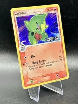 Larvitar δ Species 73/113 Stamped Pokemon EX Delta Species Reverse Holo MP/LP - Image 1