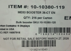 Pokemon TCG ME03 Mega Evolution 6 BOX BOOSTER Case Sealed - ONLY TODAY - Image 2