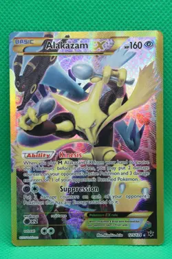 Alakazam EX Fates Collide 125/124 Full Art Holo Secret Rare Pokemon - Image 1