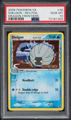 2006 POKEMON EX SHELGON #38 REVERSE FOIL DRAGON FRONTIERS PSA 10 POP 13 GEM MINT - Image 1