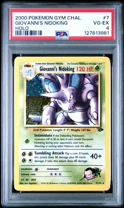 2000 POKEMON GYM CHALLENGE HOLO #7 GIOVANNI'S NIDOKING PSA 4 - Image 1
