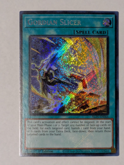 Gordian Slicer Secret Rare Yugioh! ALin - Image 1