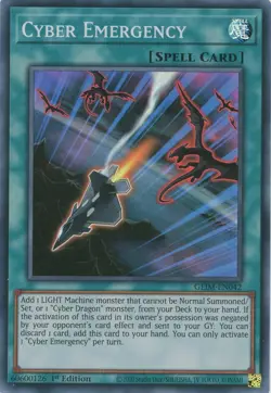 Yugioh Cyber Emergency GEIM-EN042 Super Rare 1st Ed NM x3 Play Set - Image 1