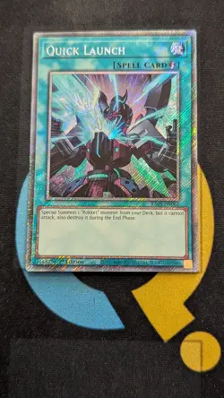 RA05-EN062 Quick Launch Platinum Secret Rare 1st Ed YuGiOh - Image 1