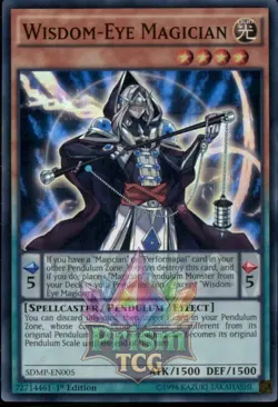 1st ed Wisdom-Eye Magician super rare SDMP-EN005 Yugioh - Image 1