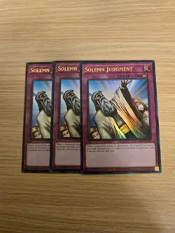 YUGIOH SOLEMN JUDGMENT ULTRA RARE NM RA02-EN075 x3 PLAYSET - Image 2