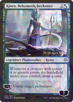 Foil Kiora, Behemoth Beckoner - War of the Spark Promos | MTG Card - Image 1