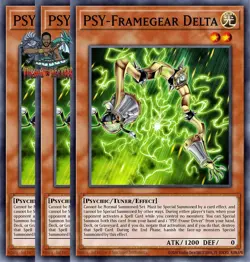 Yugioh! 3x PSY-Framegear Delta RA05-EN007 Ultra Rare 1st Ed NM - Image 1