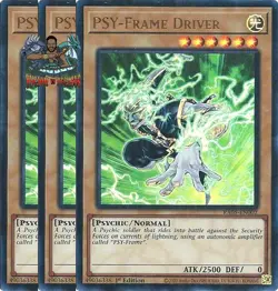 Yugioh! 3x PSY-Frame Driver RA05-EN002 Ultra Rare 1st Ed NM - Image 1