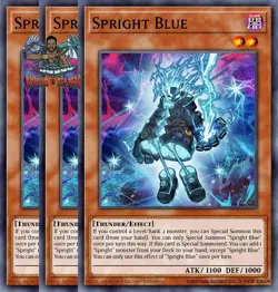 Yugioh! 3x Spright Blue RA05-EN021 Ultra Rare 1st Ed NM - Image 1