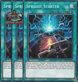 Yugioh! 3x Spright Starter RA05-EN068 Ultra Rare 1st Ed NM - Image 1